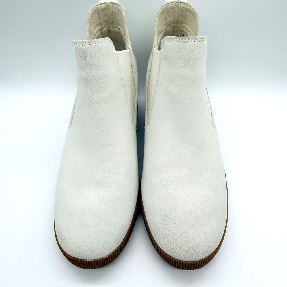 SOREL Out N About Slip-On Waterproof Wedge Ankle Bootie In Chalk/White Size 10.5 - Picture 5 of 15